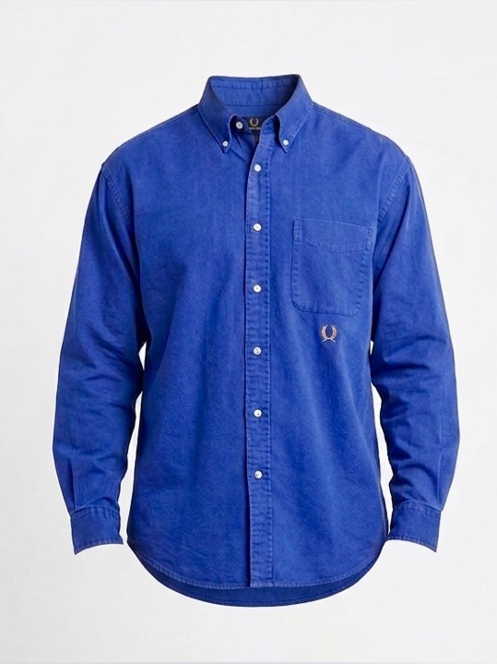 Tommy Hilfiger Men's Blue Cotton Oxford Button-Down - Picture 2 of 6